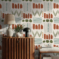Woodland Scenes White Mural Wallpaper - room preview 02