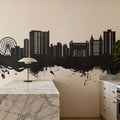 Myrtle Beach South Carolina Skyline Black & White Mural Wallpaper - room preview 02