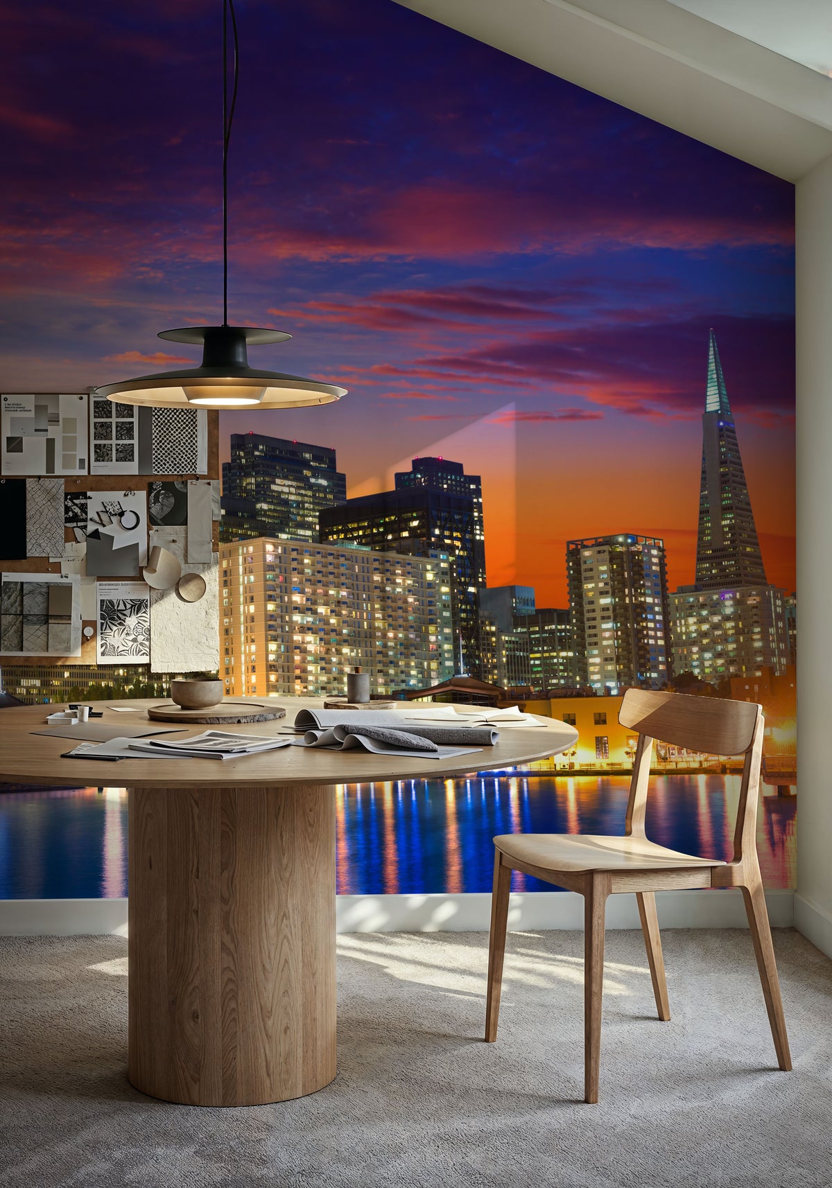 SF Skyline Mural Wallpaper - room preview 02