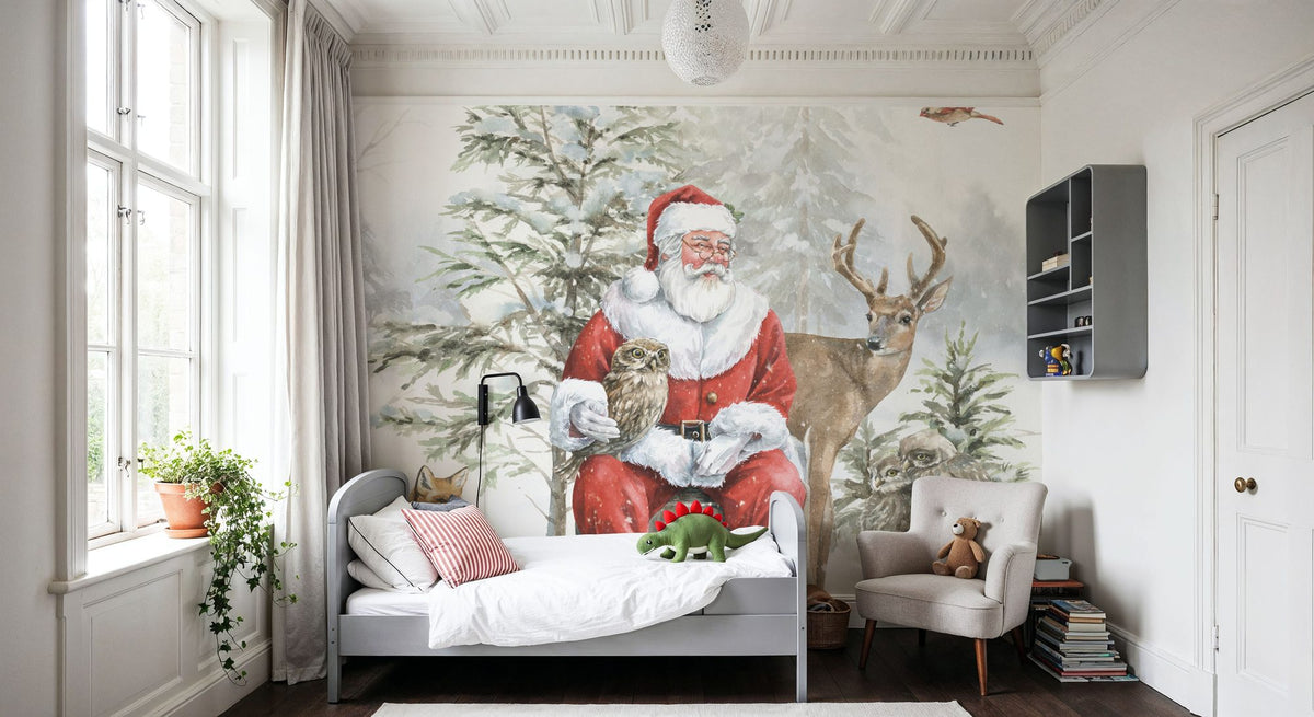 Woodland Santa II Mural Wallpaper - room preview 02