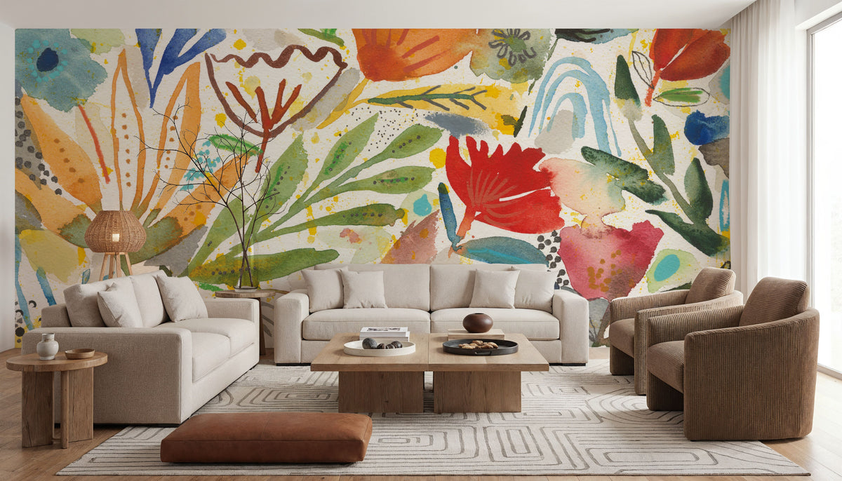Forte Florals I Mural Wallpaper - room preview 02