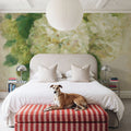 Cottage Hydrangeas in White Mural Wallpaper - room preview 02