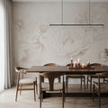 Transcendent Peony, Sepia Mural Wallpaper - room preview 02