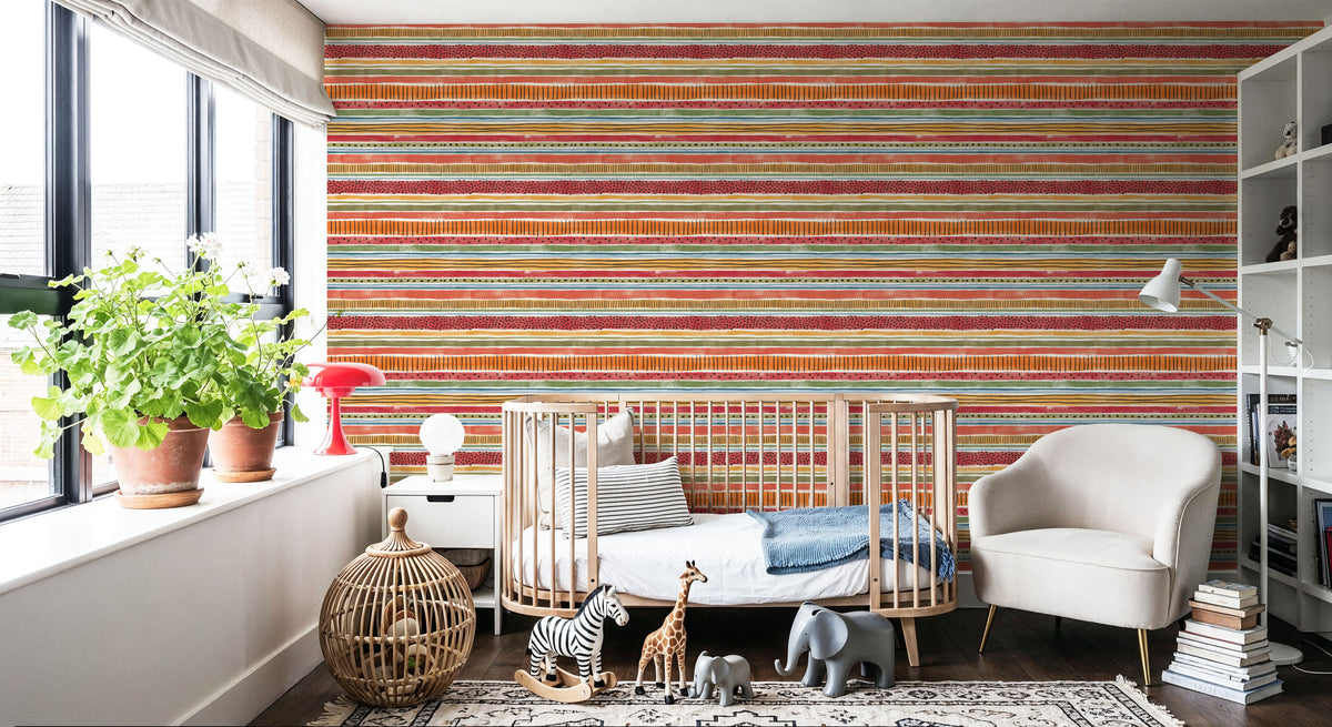 Spicy Lines Mural Wallpaper - room preview 02