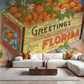 Greetings From Florida's Finest Oranges Mural Wallpaper - room preview 02