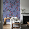 Peony Passion, Purple Mural Wallpaper - room preview 02