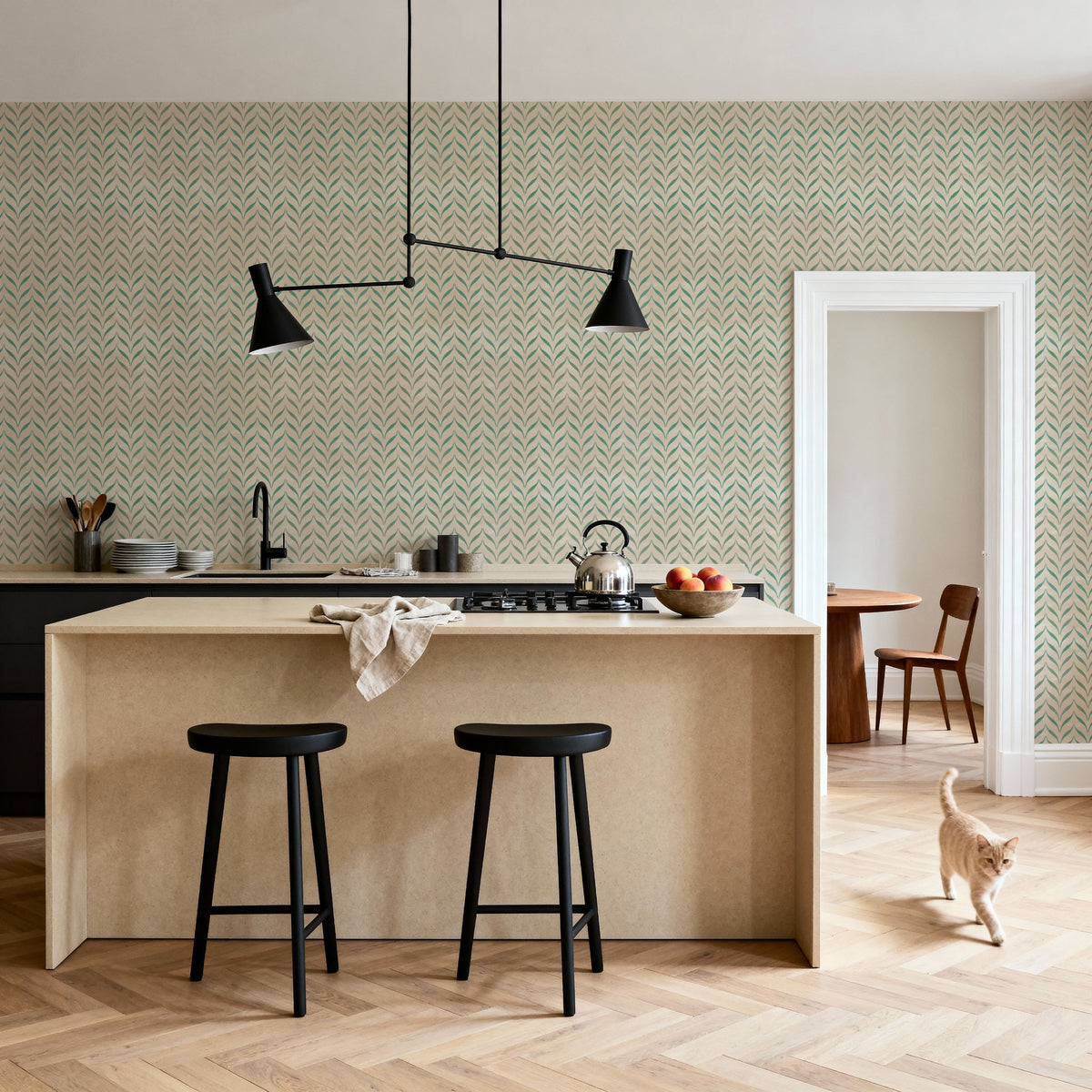 Harvest Arrows White Mural Wallpaper - room preview 02