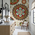 La Vida Medallion Mural Wallpaper - room preview 02