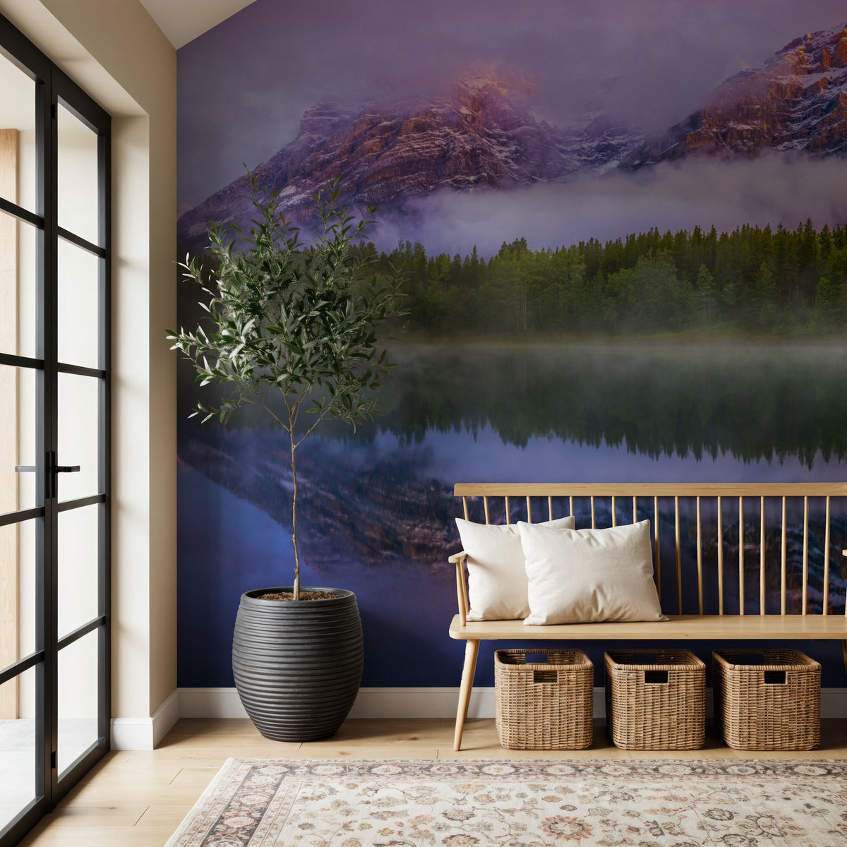 Wedge Pond Clouds Mural Wallpaper - room preview 02