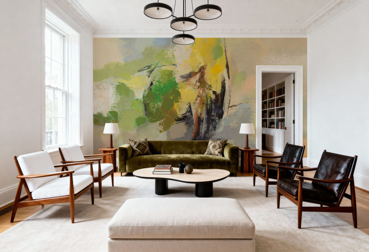 Lemon Grove Mural Wallpaper - room preview 02