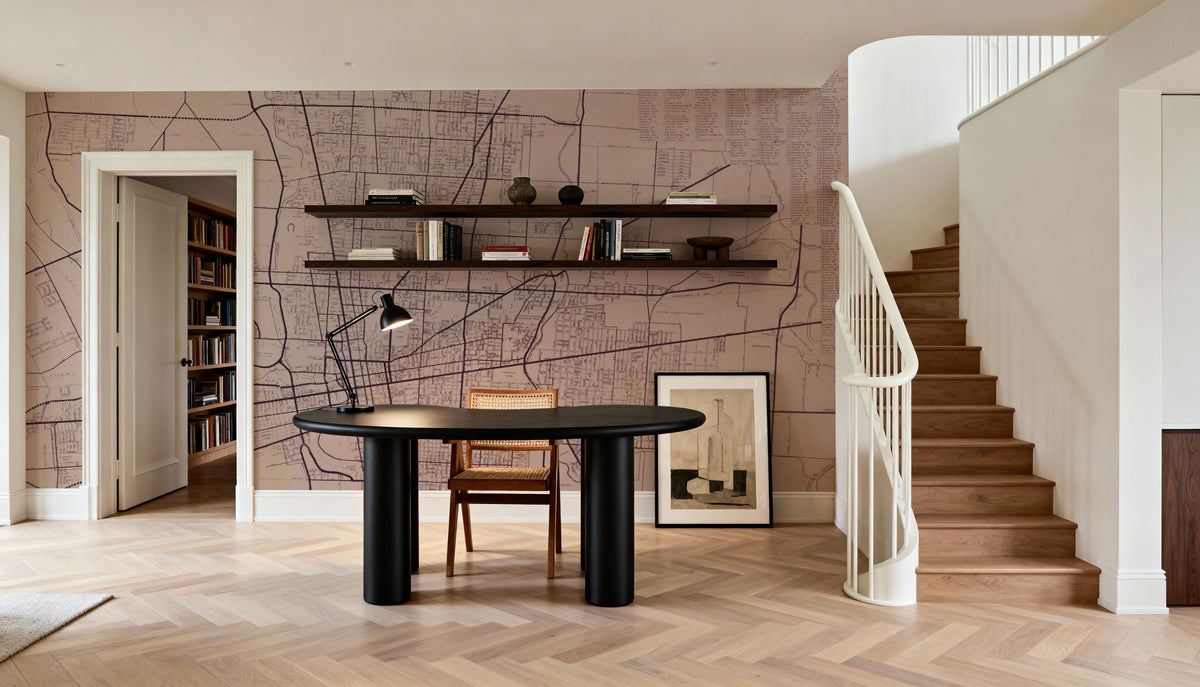 Map of Columbus Ohio and Vicinity Mural Wallpaper - room preview 02