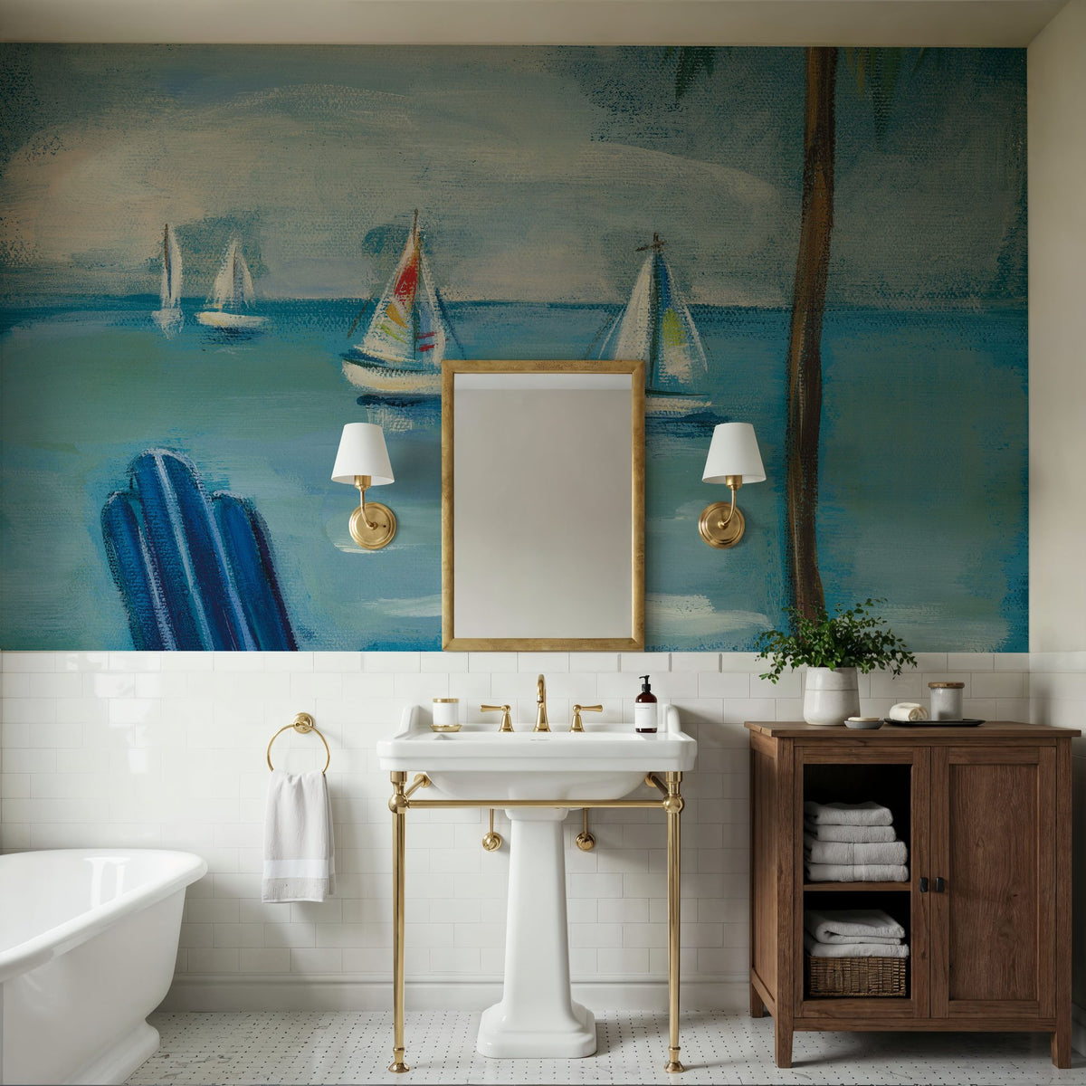 Turquoise Bay IV Mural Wallpaper - room preview 02
