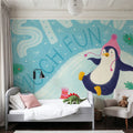 Snow Much Fun Mural Wallpaper - room preview 02