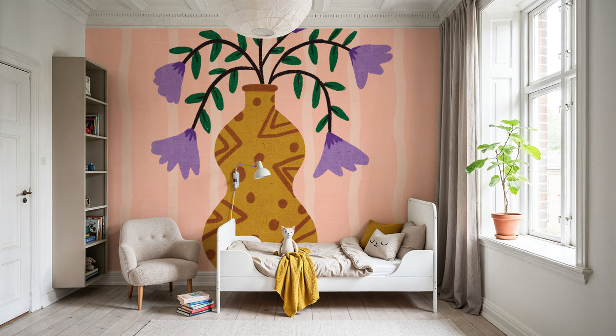 Still Blooms IV Mural Wallpaper - room preview 02