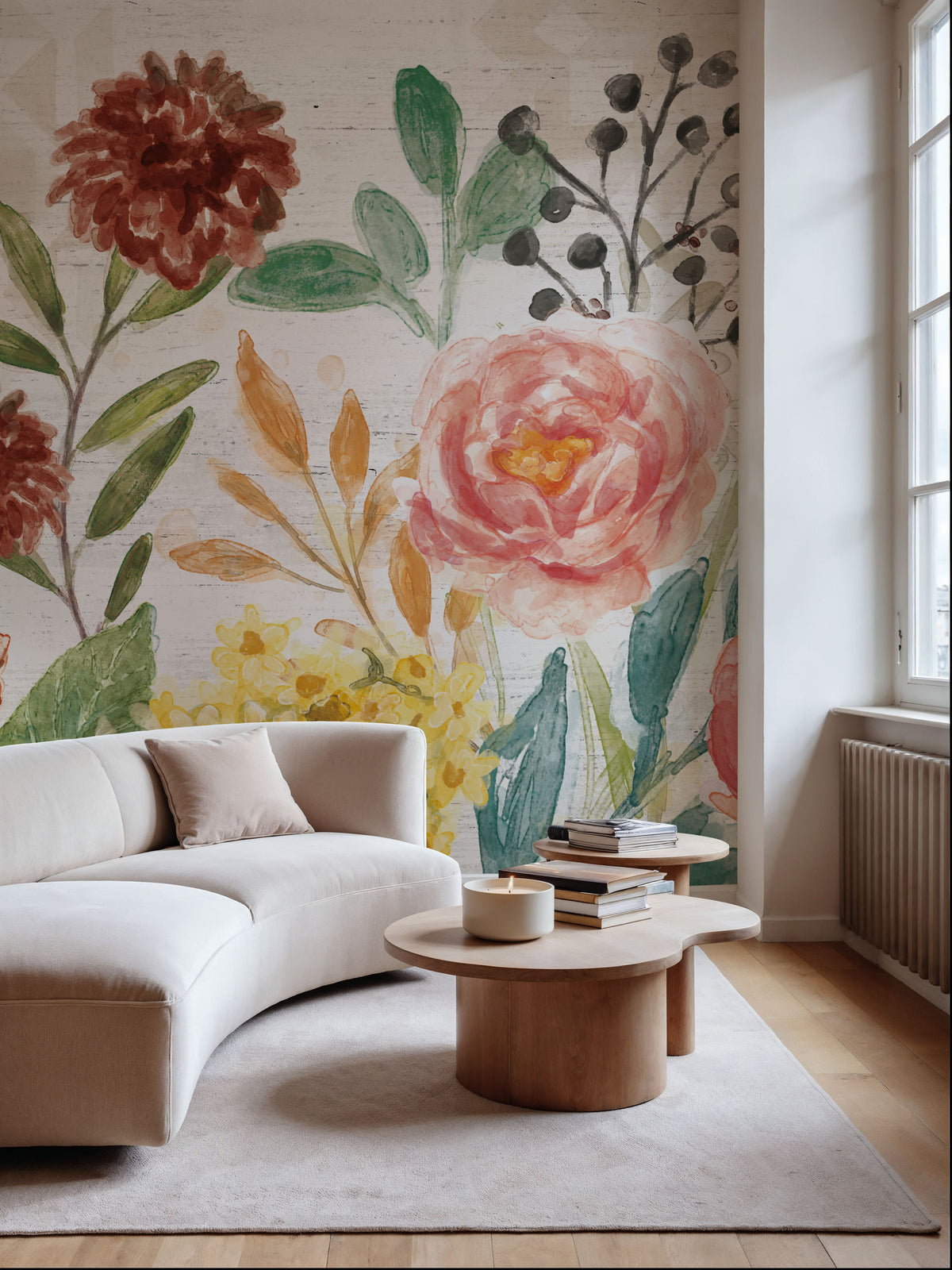 Flower Fest Mural Wallpaper - room preview 02