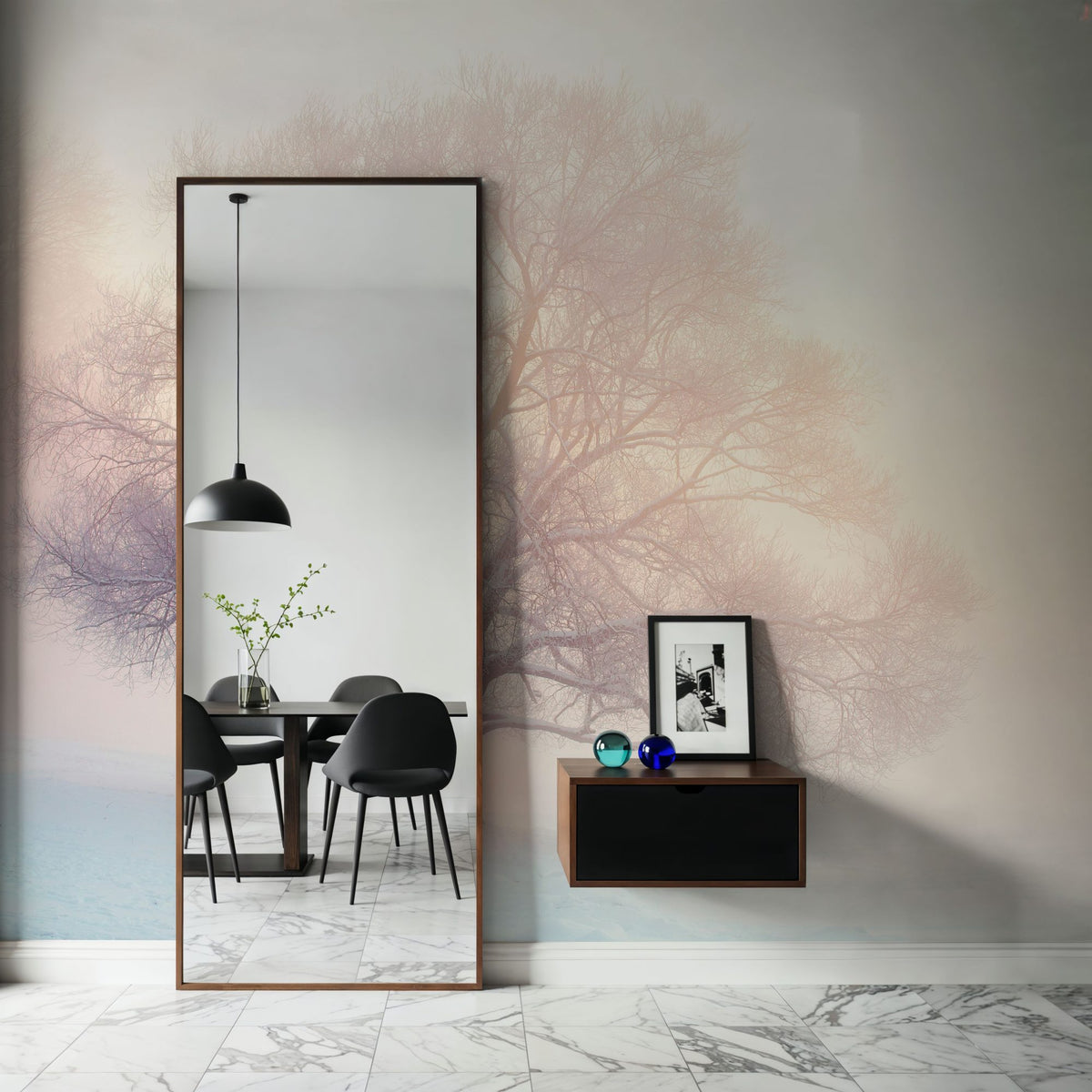 Winter Frost Tree Mural Wallpaper - room preview 02