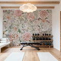Flowers and Stripes Mural Wallpaper - room preview 02