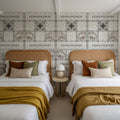 Sakura & Bird, Beige Mural Wallpaper - room preview 02