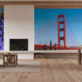 Floral Golden Gate Mural Wallpaper - room preview 02
