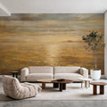 Serene Sea I Gold Mural Wallpaper - room preview 02