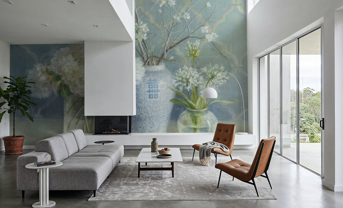 Spring Blossoms Still Life Mural Wallpaper - room preview 02