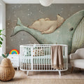 Dreaming Whale & Bear Mural Wallpaper - room preview 02