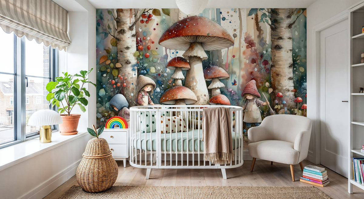 Enchanted Forest Whimsy Mural Wallpaper - room preview 02