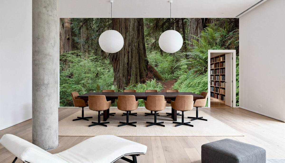 Primeval Forest Path Mural Wallpaper - room preview 02