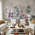 Iris Field Beige Mural Wallpaper - room preview 02