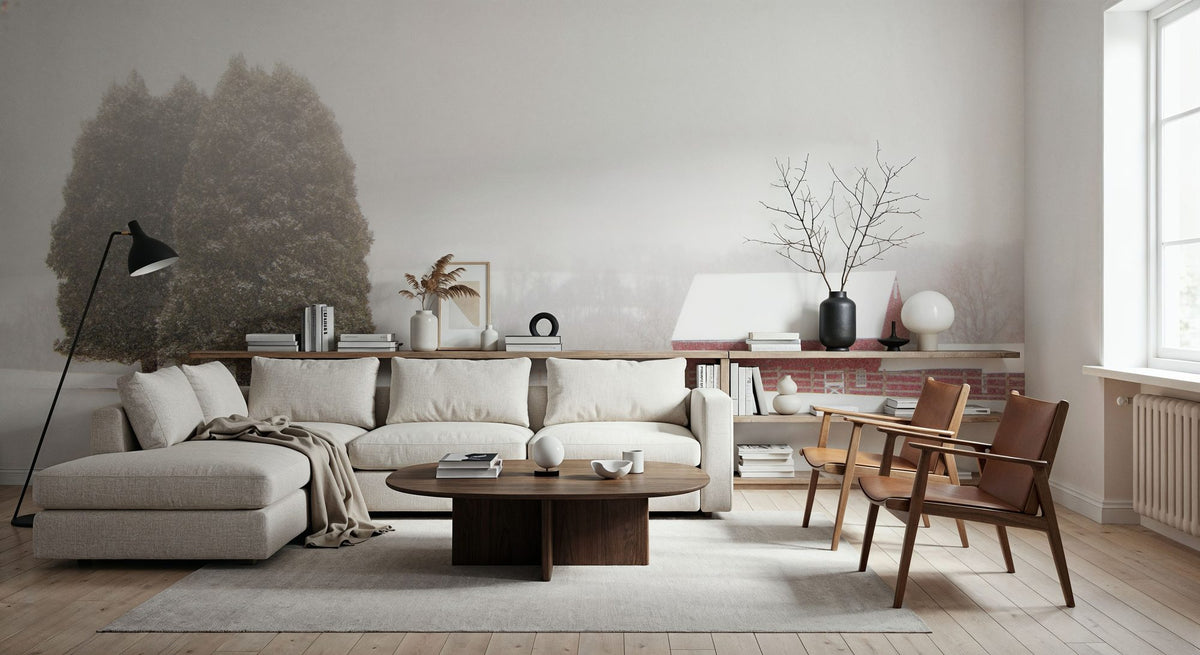 Winter Farm Mural Wallpaper - room preview 02