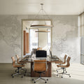 World Map Cities - Maeli Neutral Mural Wallpaper - room preview 02
