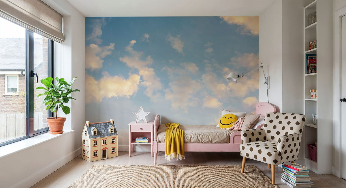 Tender Clouds Mural Wallpaper - room preview 02