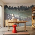 Mountainscape Blush Mural Wallpaper - room preview 02