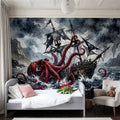 The Octopus Beast Mural Wallpaper - room preview 02