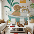 Urban Jungle Bath IV Pet Mural Wallpaper - room preview 02