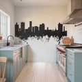 Port Elizabeth South Africa Skyline Black & White Mural Wallpaper - room preview 02