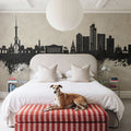 Tashkent Uzbekistan Skyline Concrete Mural Wallpaper - room preview 02