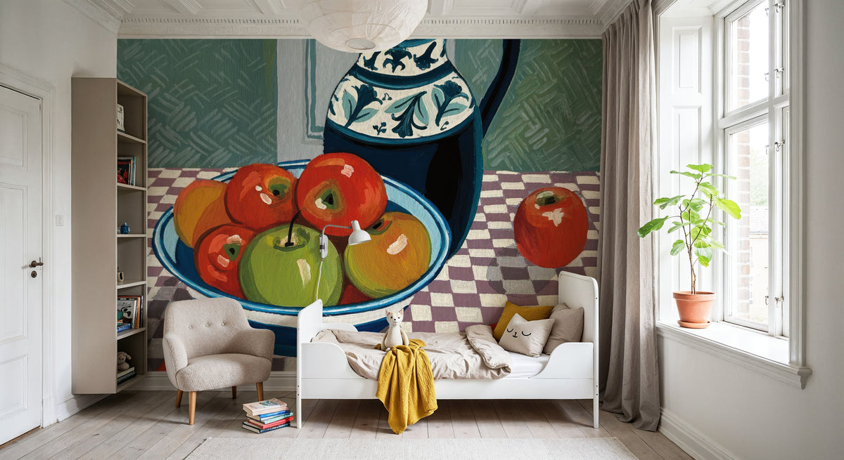Bowl of Apples Mural Wallpaper - room preview 02