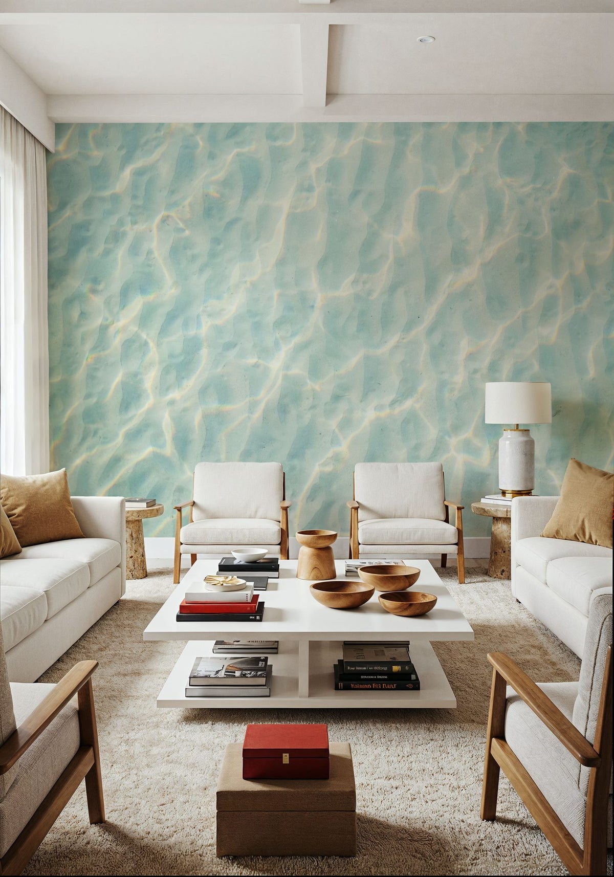 Still Ocean Mural Wallpaper - room preview 02