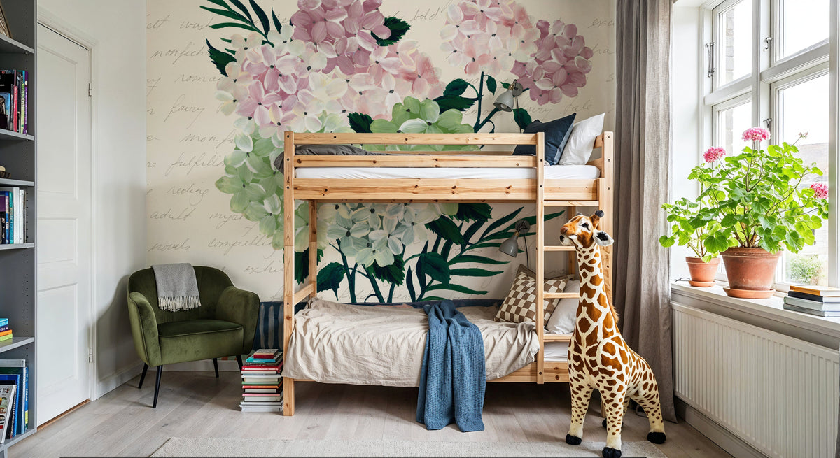 Blooming Books II Mural Wallpaper - room preview 02