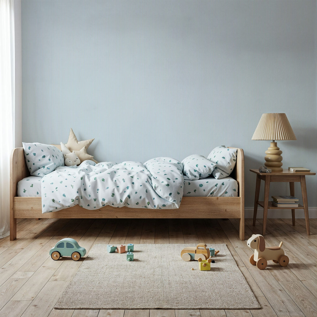 Erie Petite, Sky Blue Mural Wallpaper - room preview 02
