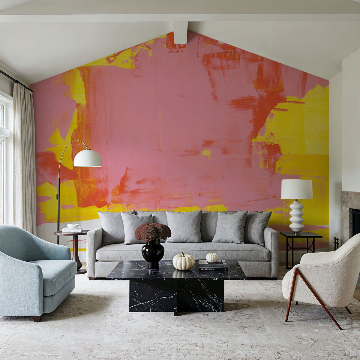 Lemonade Burst Mural Wallpaper - room preview 02
