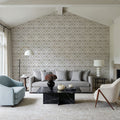 The Palm Lattice, Mauve & Khaki Mural Wallpaper - room preview 02