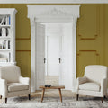 Faux Wall Panel Moulding, Sunflower Yellow Mural Wallpaper - room preview 02