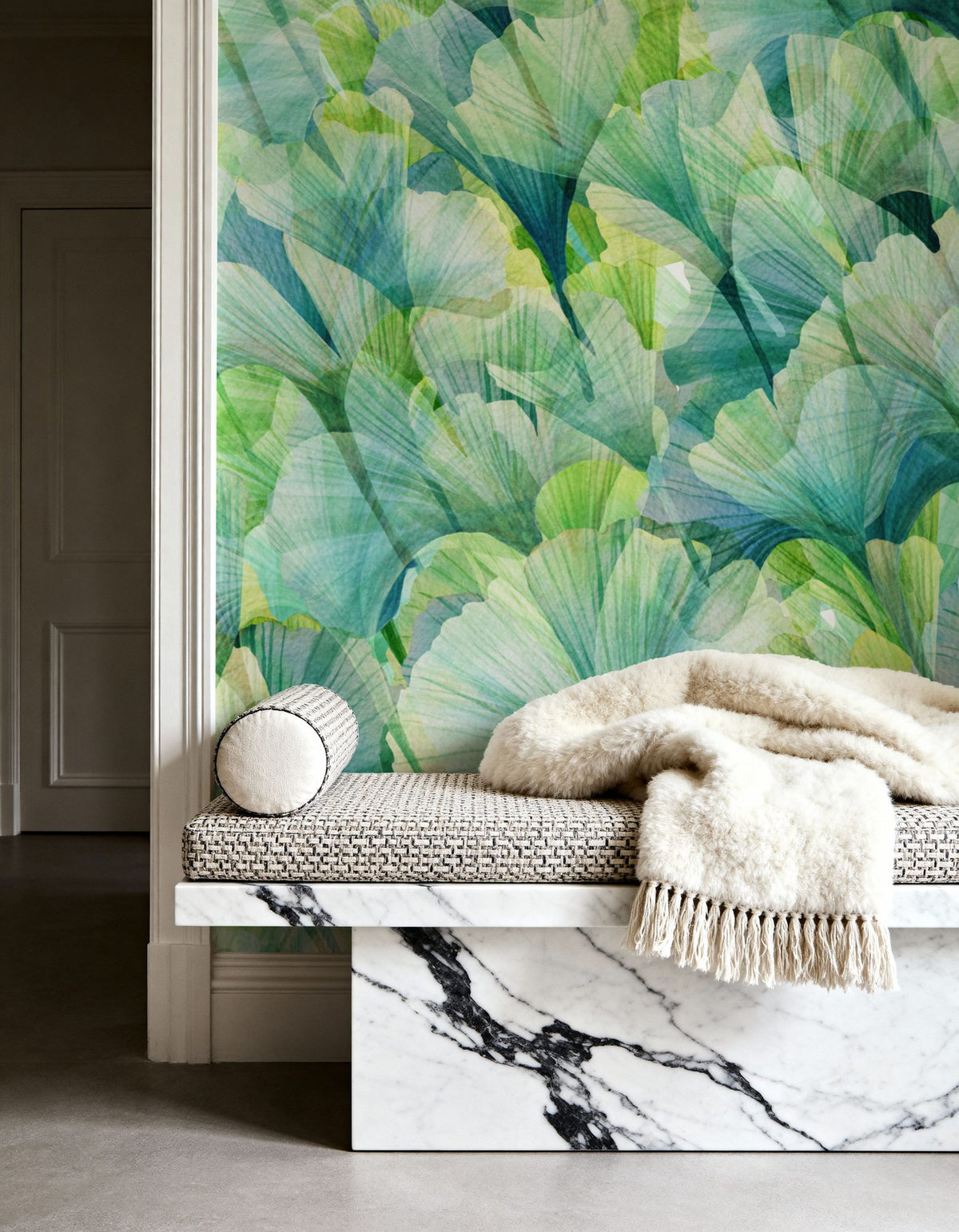Ginkgo Cascade Mural Wallpaper - room preview 02