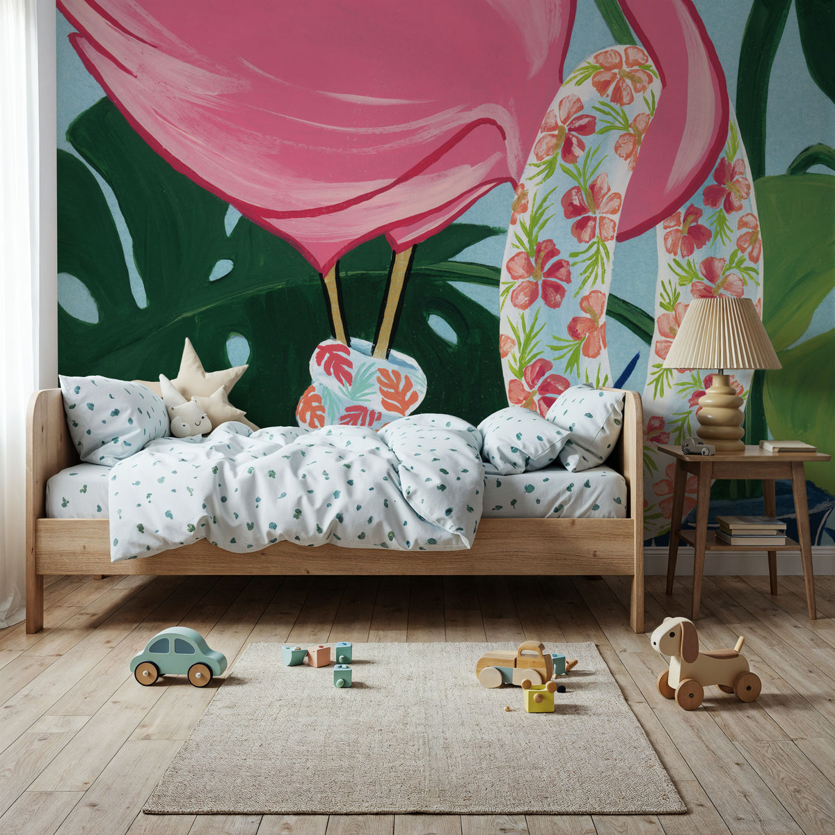 Flamingo Happy Hour II Mural Wallpaper - room preview 02