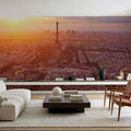 Eiffel Tower in Paris Aerial Sunset Mural Wallpaper - room preview 02