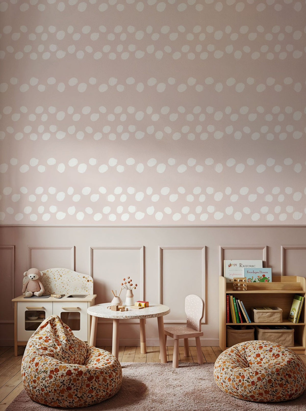 Snowballs Mural Wallpaper - room preview 02
