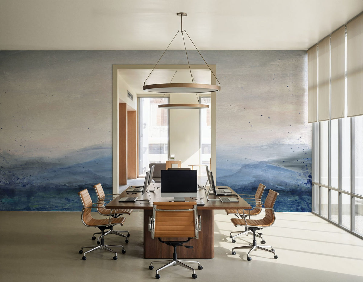 Mountain Lake Mural Wallpaper - room preview 02