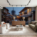 Yasaka Pagoda At Night Mural Wallpaper - room preview 02